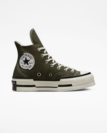 Women's Converse Chuck 70 Plus High Top Shoes Olive / Black | AU 5C038X